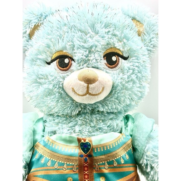 Build-A-Bear Disney Aladdin Princess Jasmine Bear 18” Teal Plush Gold Outfit BAB - Picture 2 of 11
